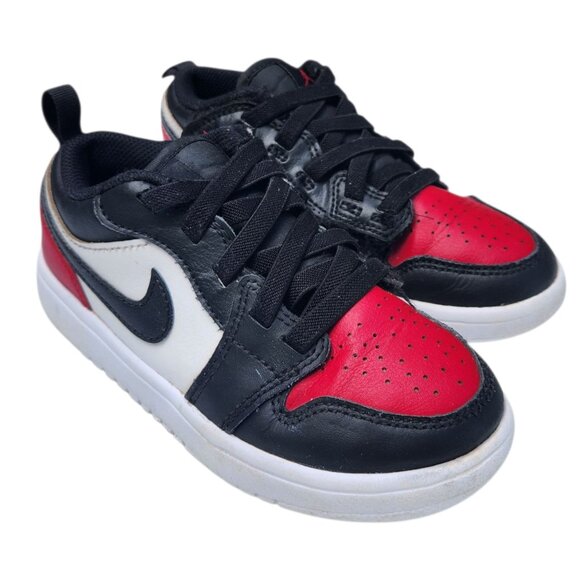 Nike Air Jordan 1 Retro Low Bred Toe PS DR9748-161 Black Red White Sneakers 13C - Picture 1 of 11